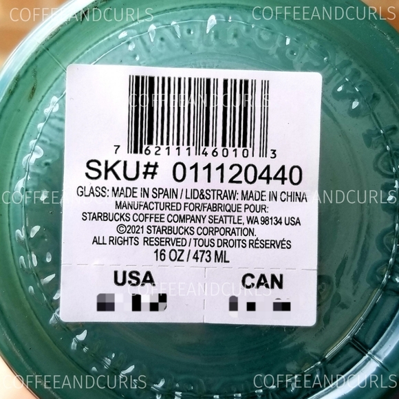 Starbucks Green Frosted Recycled Glass Tumbler 16oz NWT - Picture 8 of 9